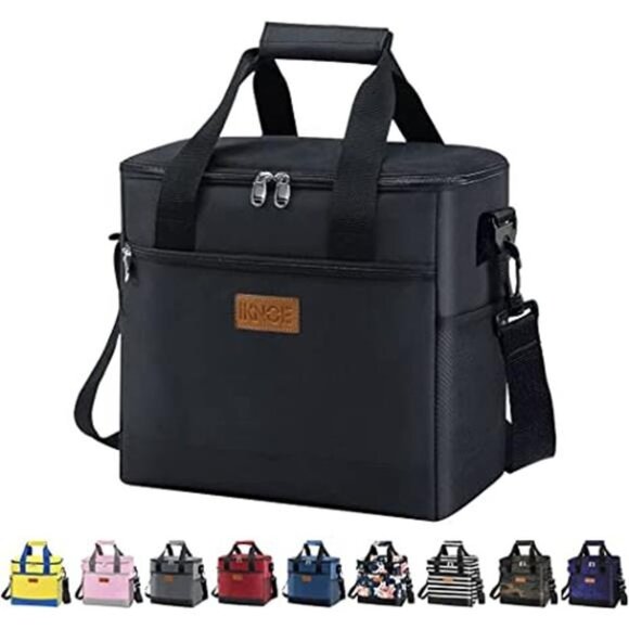 Large Cooler Bag Collapsible 24 Can Insulated Bags Leakproof Lunch Cooler Tote - Picture 2 of 6